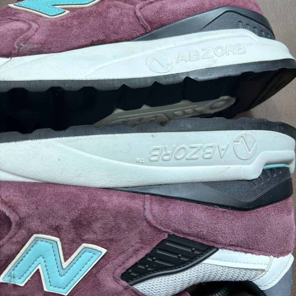 New Balance 998 Made in USA Mens Sz 10.5 Sneakers Shoes RARE BURGUNDY COLORWAY! - Picture 6 of 11